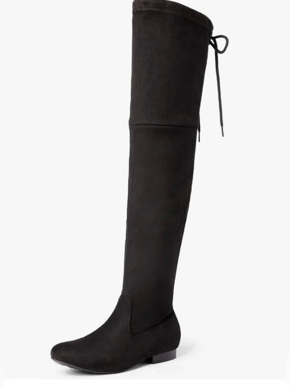 Dream Pairs Over-the-Knee Black Suede Boots - Women's Tall Fashion Boot